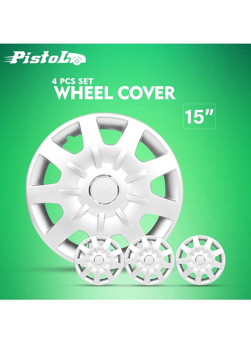 Pistol - 15 inch Car Wheel Cover 15 inch Hubcaps 4 Pcs Set Tires Automotive Hub Wheel Cap ABS Material Wheel Cap - Image 1