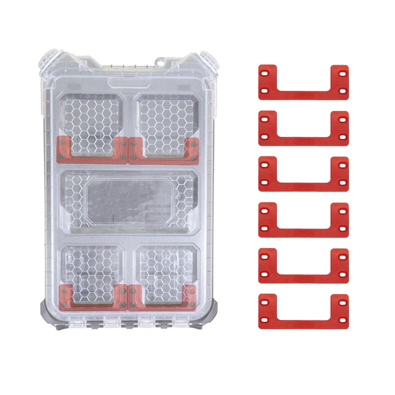 StealthMounts Red Packout Mounting Cleats 6 Pack Tool Box Storage System Mount Anywhere Compatible with Milwaukee Packout Red