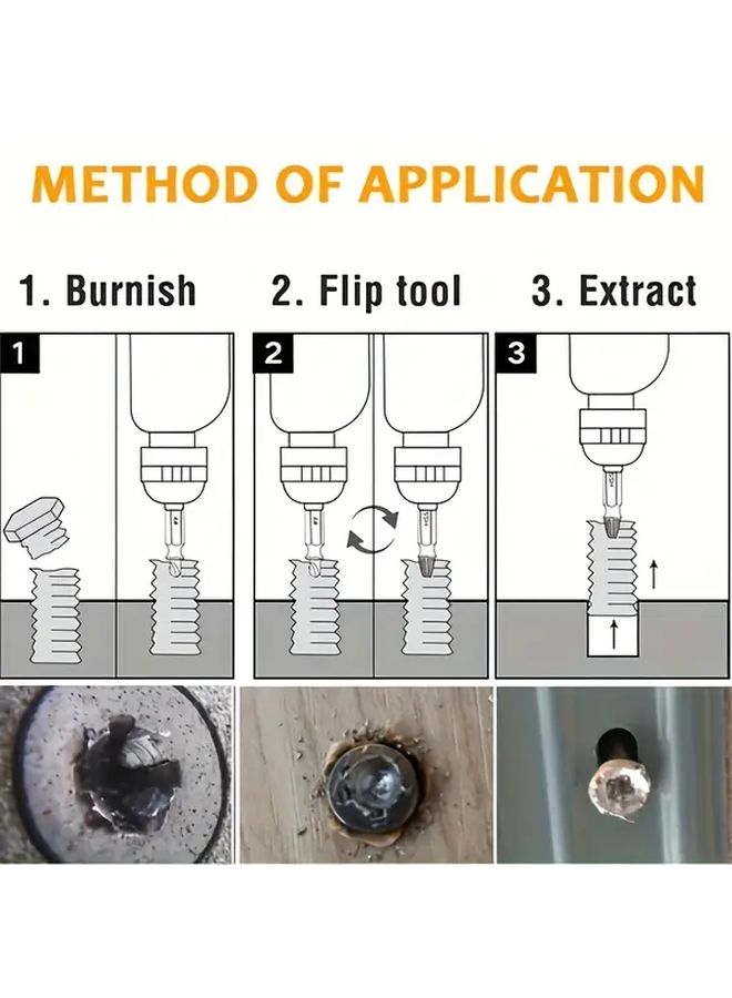 Golden Heavy Duty Metal Damaged Screw Extractor Set With Toolbox Drill Bit Kit - Image 5