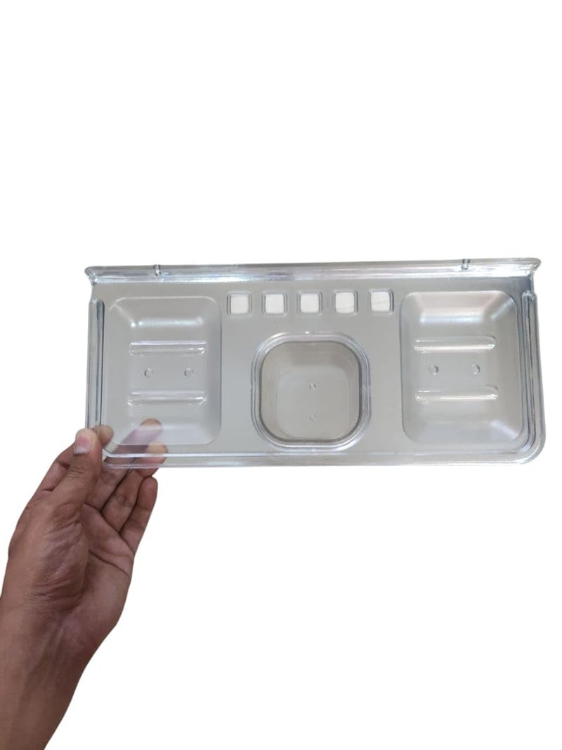 Fozti Unbreakable Abs Double Soap Dishes with Tumbler and Tooth Brush Holders Wall Mounted - Image 1