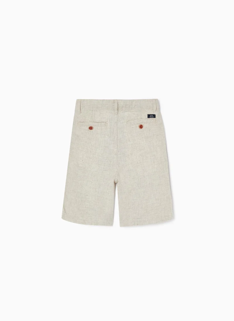 Zippy Zippy Shorts With Linen For Boys