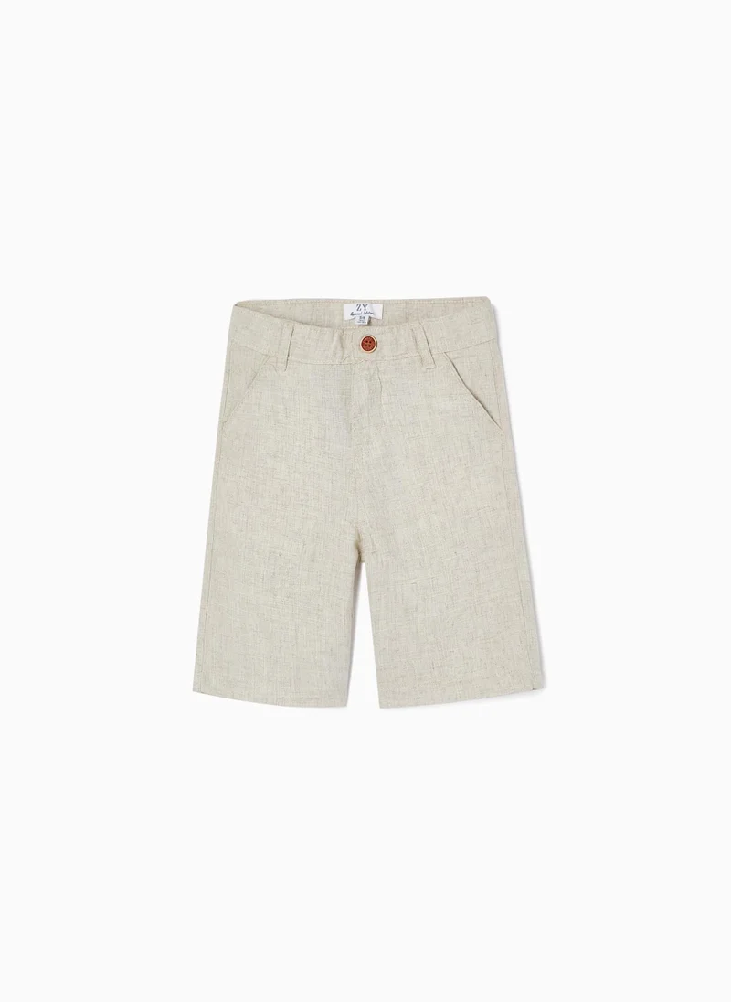 Zippy Zippy Shorts With Linen For Boys