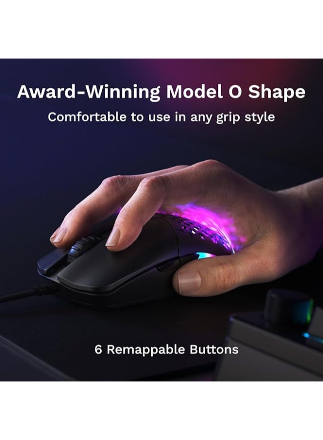 Glorious Model 0 Eternal -Superlight Wired PC Gaming Mouse with Honeycomb Shell, 6 Programmable Buttons, RGB Lighting & PTFE Skates- Matte Black - Image 5