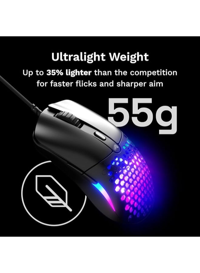 Glorious Model 0 Eternal -Superlight Wired PC Gaming Mouse with Honeycomb Shell, 6 Programmable Buttons, RGB Lighting & PTFE Skates- Matte Black - Image 3