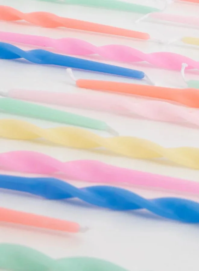 Meri Meri Mixed Twisted Long Candles