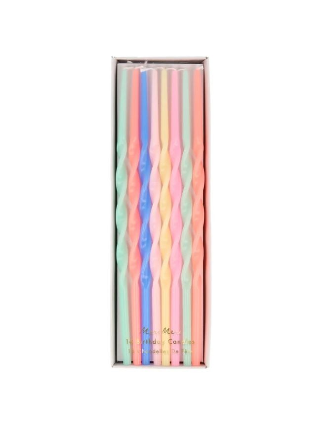 Meri Meri Mixed Twisted Long Candles - Image 1