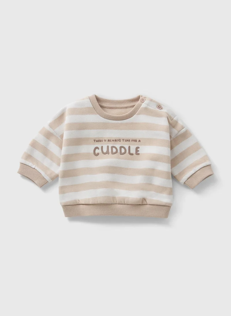 Matalan Baby Stone Stripe Cuddle Sweatshirt