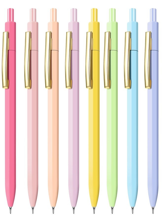 Vitoler Ballpoint Pens 8 Packs,0.7mm Black Ink Pens, Smooth Writing Retractable Pen for Journaling Bible School Office Supplies,Gifts for Women - Image 1