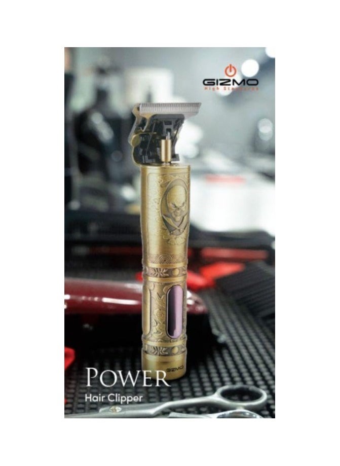 Power Hair Trimmer 6500RPM 600mAh - Gold