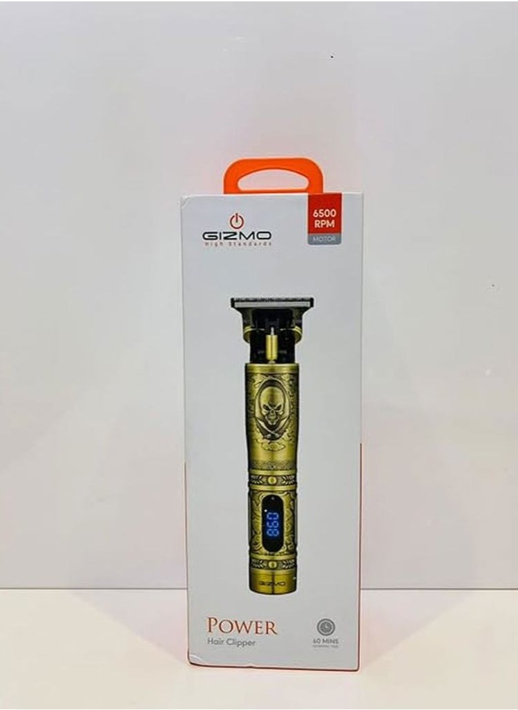 Power Hair Trimmer 6500RPM 600mAh - Gold