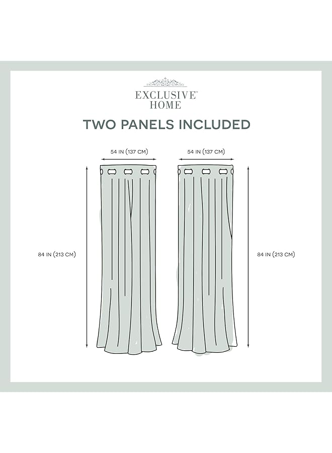 erorex Curtains Chateau Striped Faux Silk Grommet Top Panel Pair 54 Inch X84 Inch Taupe - Image 5