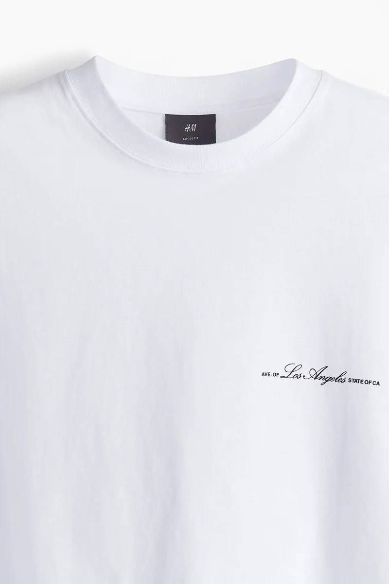 اتش اند ام Loose Fit Printed T-Shirt