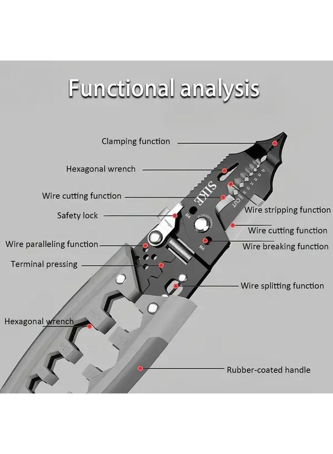 Industrial Grade Wire Stripper Multifunctional Needle Nose Pliers for Electricians - Image 3