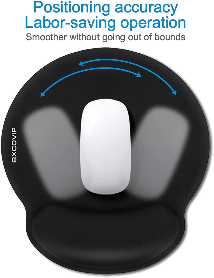 excovip Ergonomic Mouse Pad With Wrist Support, Memory Foam Mouse Cushion Anti-Slip Computer Wrist Rest Pad For Comfortable Typing Wrist Pain Relief 3604 - Image 3