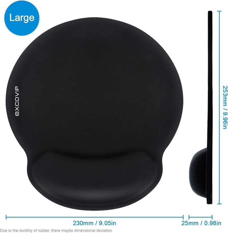 excovip Ergonomic Mouse Pad With Wrist Support, Memory Foam Mouse Cushion Anti-Slip Computer Wrist Rest Pad For Comfortable Typing Wrist Pain Relief 3604 - Image 5