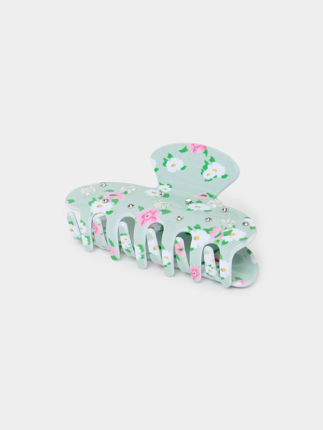 Styli Floral Print Claw Clip - Image 1