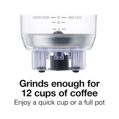 Proctor Silex Sound Shield Electric Coffee Grinder for Quiet Grinding, Stainless Steel Blades, Beans, Spices and More, 12 Cups, Black (80402) - Image 3