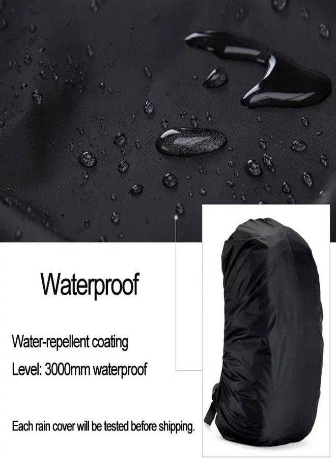 SENONJA Dust & Rain Cover for Backpack with Pouch, Waterproof Dustproof Rain Cover Bag Elastic Adjustable for School, College,Office, Trekking Bags (30L-35L,Black) - Image 2