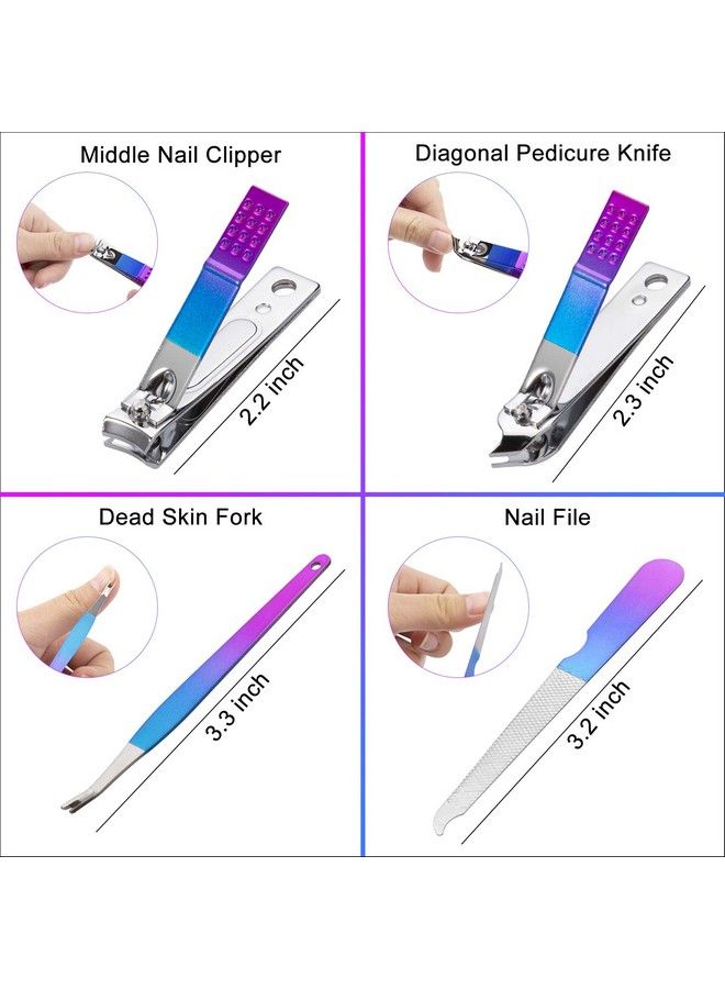 CGBE Manicure Set Nail Clippers Pedicure Kit Men Women Grooming Kit Manicure Professional Nail Care Tools Gift 12Pcs With Luxurious Travel Case - Image 4
