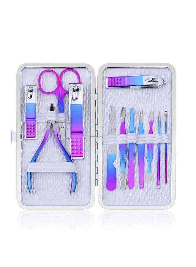 CGBE Manicure Set Nail Clippers Pedicure Kit Men Women Grooming Kit Manicure Professional Nail Care Tools Gift 12Pcs With Luxurious Travel Case - Image 1