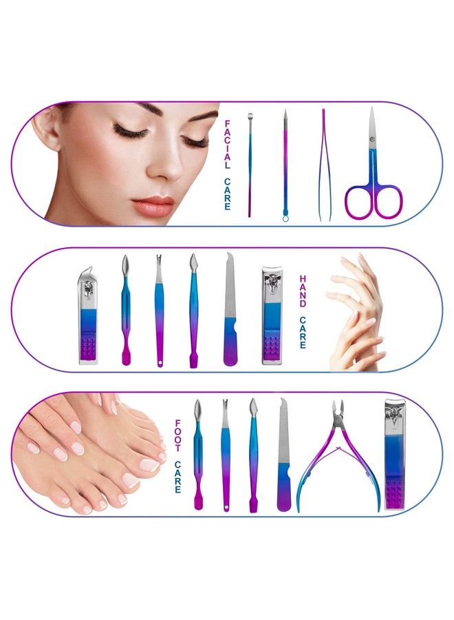 CGBE Manicure Set Nail Clippers Pedicure Kit Men Women Grooming Kit Manicure Professional Nail Care Tools Gift 12Pcs With Luxurious Travel Case - Image 3