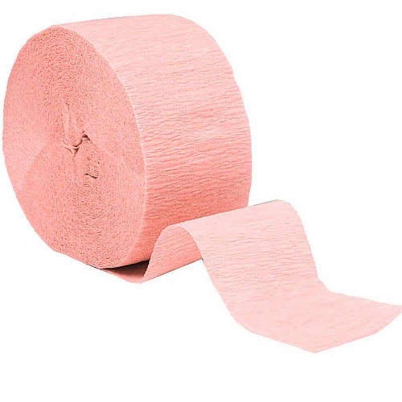 Wanna Party WP Wanna Party Light Pink Crepe Paper Streamers 3.5 Inch Widening 4 Rolls Pink Party Streamer for Various Birthday Baby Shower Festival Party Decorations-4pc - Image 5