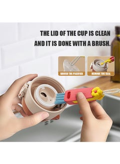 Beyond 3PCS 3 in 1 Cleaning Brush, Cup Lid Crevice Cleaning Brush, Multi-Functional Bottle Cleaning Brushes (Colorful)  - Image 5