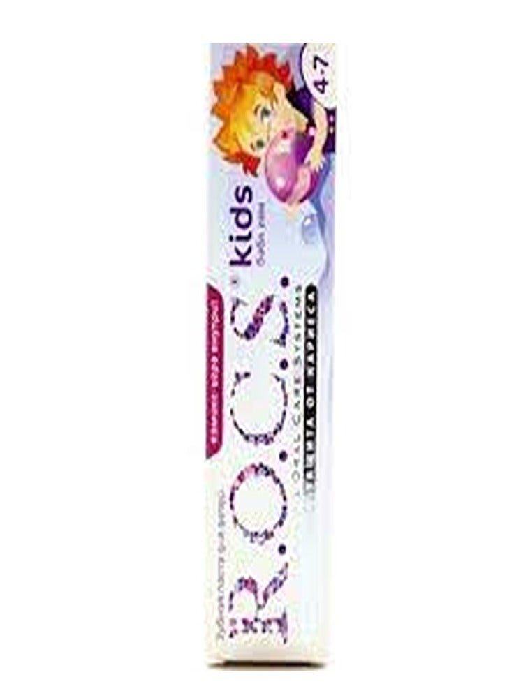 ROCS Toothpaste Kids Bubble Gum (4-7) 35 ML