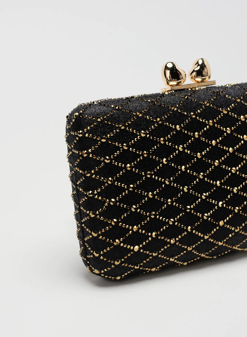 Sunfere  Diamond Embellished Box Clutch for Women | Best Price UAE