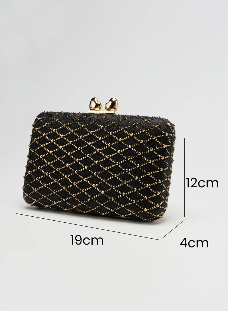 Sunfere  Diamond Embellished Box Clutch for Women | Best Price UAE