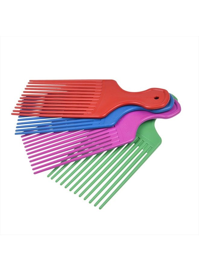 Kare Kind Kare & Kind Hair Pick Comb - 4 pcs - Ideal for Curly, Wavy, Afro Hair - For Hair Styling, Hairdressing, Detangle and Lift Hair - Smooth, Gentle Comb for Men, Women - Gift - Green, Blue, Purple and Red - Image 3