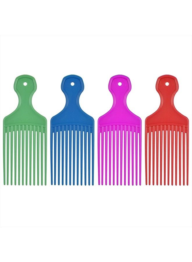 Kare Kind Kare & Kind Hair Pick Comb - 4 pcs - Ideal for Curly, Wavy, Afro Hair - For Hair Styling, Hairdressing, Detangle and Lift Hair - Smooth, Gentle Comb for Men, Women - Gift - Green, Blue, Purple and Red - Image 1