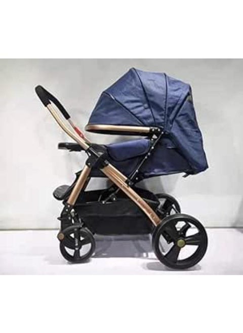 Baby Stroller Flip Arm Mei Hua Long Dark Blue - Blue