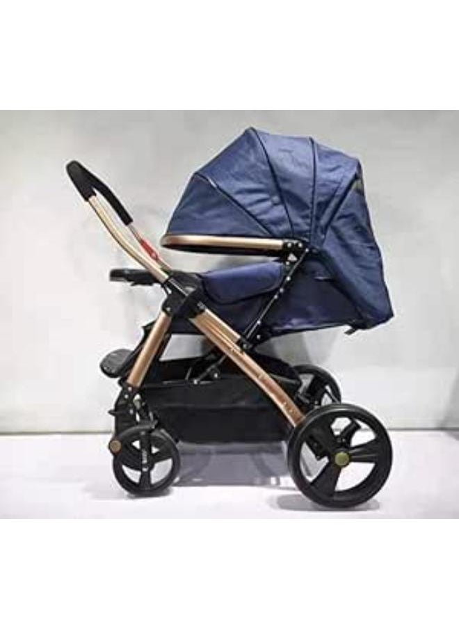 Generic - Baby Stroller Flip Arm Mei Hua Long Dark Blue - Blue - Image 1