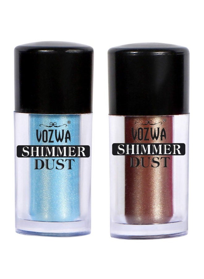 Vozwa Vozwa Eyeshadow Shimmer Dust 4 g - Blue + Coffee 