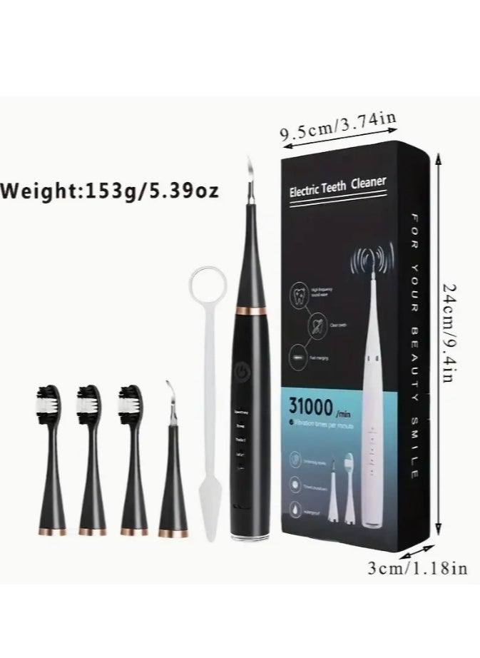 OASIS-TH - Electric Toothbrush Ultrasonic Tooth Cleaner Teeth Stains Plaque Remover 6 in 1 black - Image 1