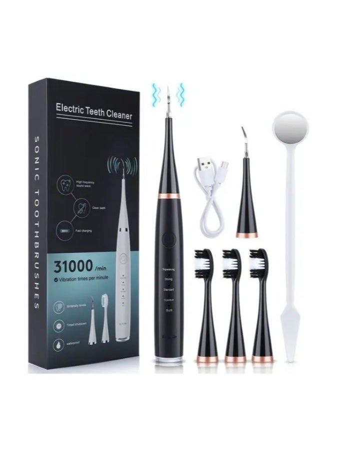 OASIS-TH - Electric Toothbrush Ultrasonic Tooth Cleaner Teeth Stains Plaque Remover 6 in 1 black - Image 1