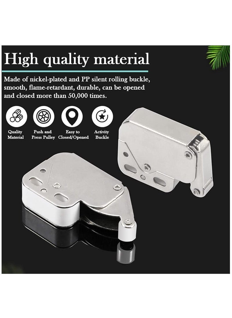 Y&D - Mini Latch Automatic Spring Catch, Touch Catch Lock Push Open with for Kitchen Cabinet Cupboard Wardrobe Door(2 Pcs ) - Image 1