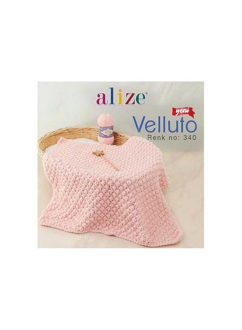 خيوط اليزا قطيفه غزل  صوف الاطفال التركي فيلوتو من الشانيل الناعم من هوبي يارن اليز، ضخمة للغاية، مخصصة للحياكة اليدوية وللكروشيه، كرة مقاس XXL لاميجورومي، وزن 100 جرام، مجموعة من 5 قطع (اوشن| 16) - Image 3