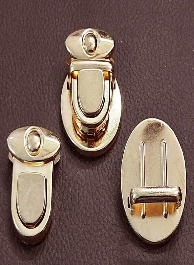Nimida ® Purse Push Lock Set of 10 | Tuck Lock/Thumb Lock/Clasp/Closure for DIY Purses/Bags/Travel Bags/Handbags | Gold - Image 1