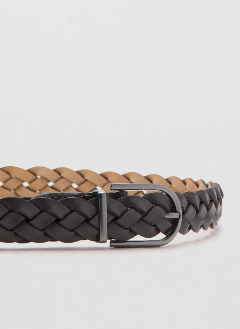 Mango Man 100% Braided Leather Belt