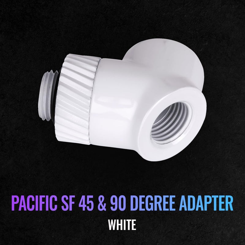 Thermaltake Pacific SF 45  90 Degree Adapter WhiteDIY LCSFittings CLW398CU00WTA - Image 2
