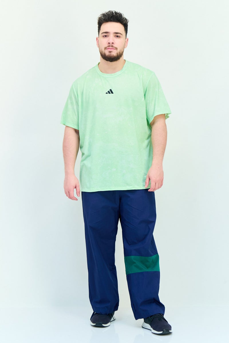 Adidas تي شيرت رياضي للرجال بأكمام قصيرة لتمارين القوة، أخضر فاتح - Image 4