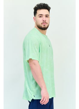 Adidas Men Sportswear Fit Short Sleeve Power Workout Training T-Shirt, Light Green  - Image 2