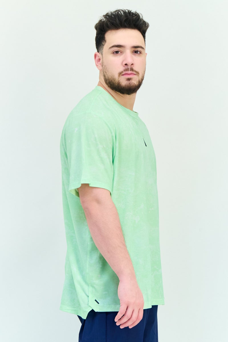 Adidas تي شيرت رياضي للرجال بأكمام قصيرة لتمارين القوة، أخضر فاتح - Image 2