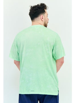 Adidas Men Sportswear Fit Short Sleeve Power Workout Training T-Shirt, Light Green  - Image 3
