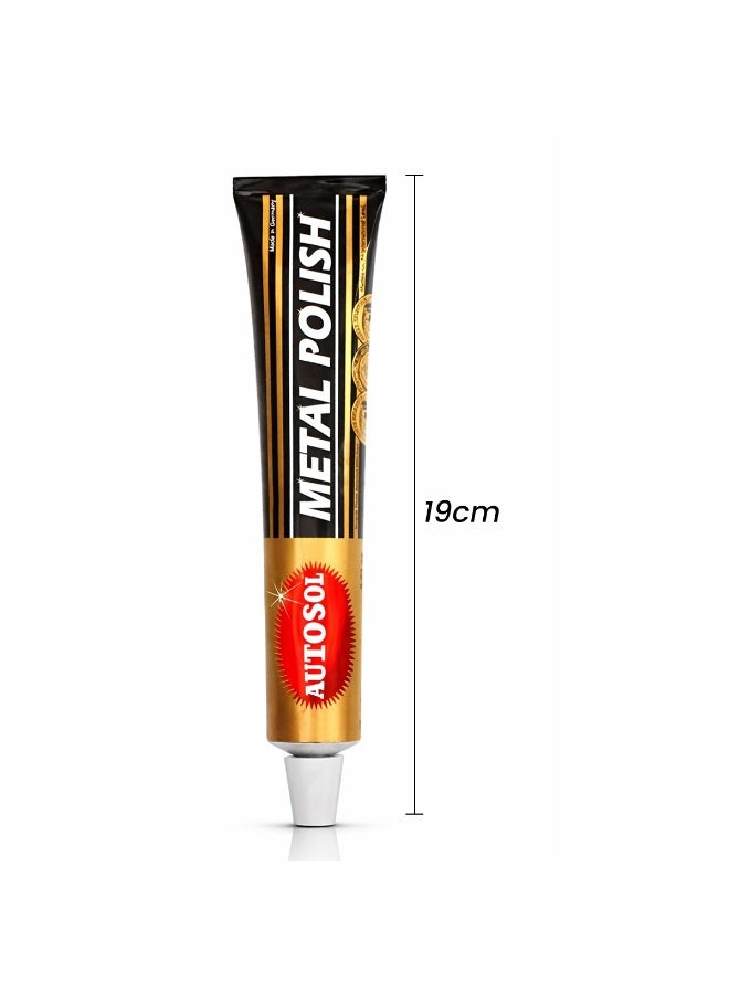 Autosol Metal Polish 75ml Car Metal Cleaner Chrome Polish Rust Remover Shine Paste for Stainless Steel Aluminum Brass Copper Multi Surface Polish Compound - Image 5