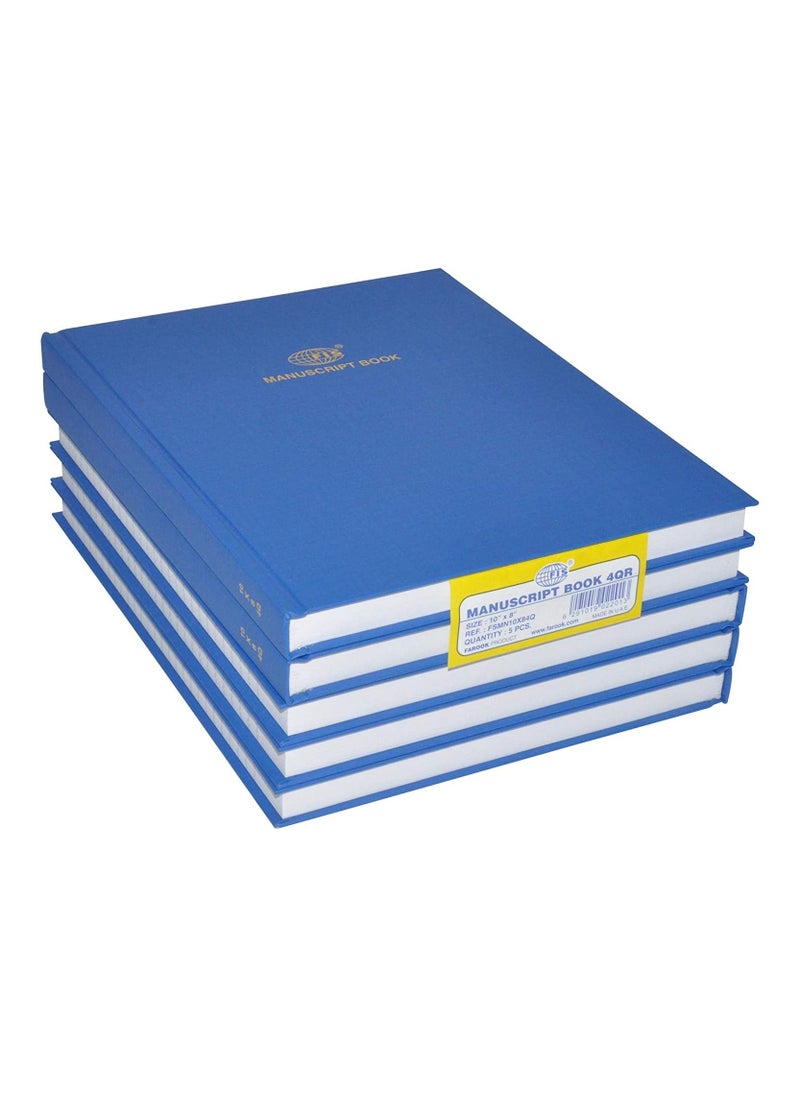 FIS - FIS 5-Piece Manuscript Notebook Set, 8mm Single Ruled, 10 x 8 Inch Size, (5x192 Sheets) 4 Quire (192 Sheets) - FSMN10X84Q - Image 1
