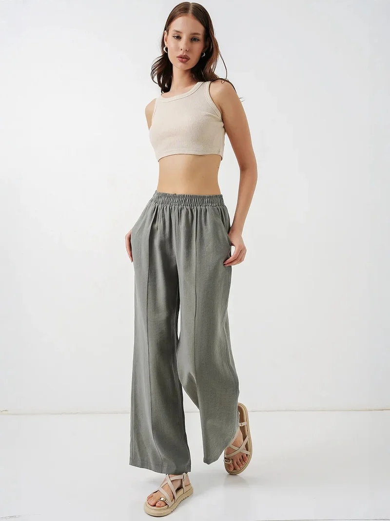 بيغ دارت BDART Wide Leg Trousers with Elastic Waist