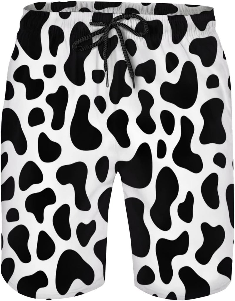SAPOY Men's Board Shorts Cow Print Quick Dry Swim Trunks Beach Shorts with Pockets - Image 2